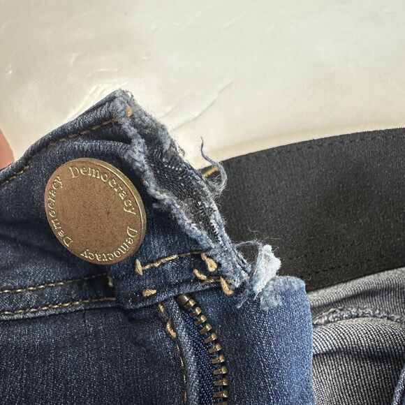Democracy Ab Technology Skinny Jeans 6 Stretch Denim Slimming Booty Lift *Flaw - Picture 2 of 12